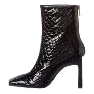 Good American Women’s Croc Embossed Booties Black Size 11